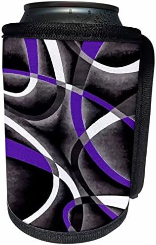 3drose os anos oitenta violeta branca cinza line curve padrão em preto - lata mais fria
