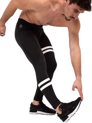 Kapow Meggings Range de desempenho masculino Leggings Sports Compression com bolsos