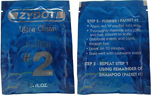 Zydot Ultra Clean Detox Shampoo Kit para desintoxicar, limpar e limpar o folículo capilar. Perto de limpeza instantânea, remoção