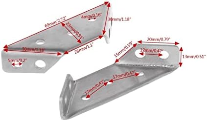 GOOFFY CAIN, BRACES FASTER, 4PCS Pequeno suporte de aço inoxidável Código de ângulo reto Código de canto de correção fixo