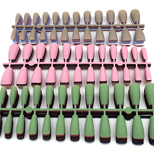 LoveOrHome 360pc Matte Press On Nails Kit Medium Coffin Unhas Fake Capa completa colorida Artificial Foundnails French Acrílico