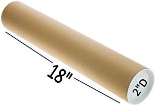 Tubos de correspondência Tubeequeen com tampas, 2 polegadas x 18 polegadas comprimento utilizável