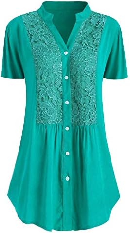 lcepcy feminina moda camiseta v pescoço de madrugada blusa de renda ruched tampa de manga curta camisetas de túática de