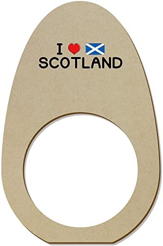 Azeeda 5 x 'I Love Scotland' Ringos/suportes de guardanapo de madeira da Escócia