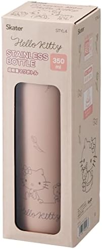 Skatista Sanrio Styl4-A Hello Kitty Line Design Caneca Bottle, 11,8 fl oz, Ultra leve, garrafa de água em aço inoxidável