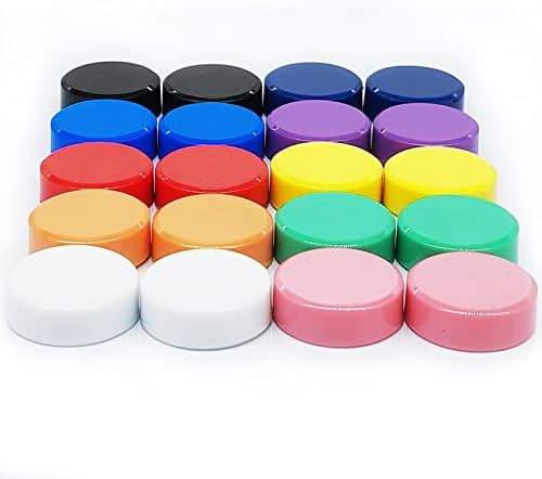 Ímã de geladeira pyjlbx, 20 ímãs de refrigerador de 20 cores ímãs de armários coloridos, ímãs arredondados de ímãs fofos pequenos