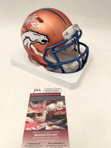 Los Angeles Rams Denver Broncos von Miller assinou o Mini Capacete Riddell Blaze JSA - Capacetes NFL autografados