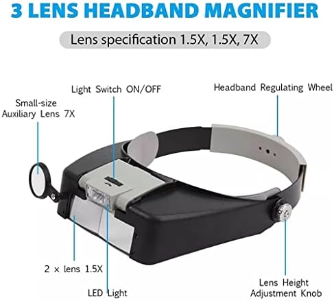 Totou Luminous Head Lounts Glasses Glassining Glass With Ligining Glass Portable para Repair Ferramenta de Reparação