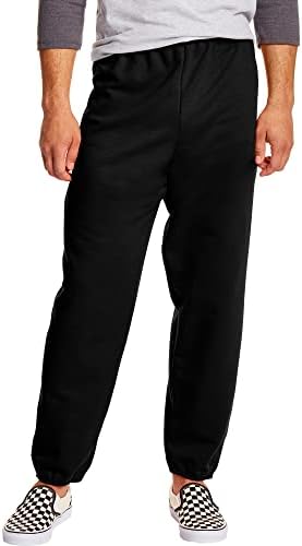 Hanes Men's Sweats, EcoSmart Melhores calças de moletom para homens, calças de lounge atléticas masculinas com punhos apertados