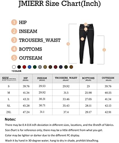 Jmierr Men's Sweats com bolsos com zíper Slim Fit Athletic Pants Traning Track Pants Joggers para academia, corrida,