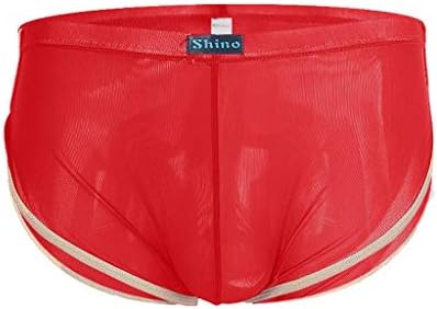 Pequenas cuecas masculinas Men Sexy Mesh Underpant Soft Brief Brief Boundable Sports Roupa Roupa Roupa Destina Men Red Red