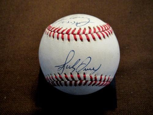 Mike Torrez Bucky Dent Curse do Bambino Fenway HR assinado Auto Oal Baseball JSA - Bolalls autografados