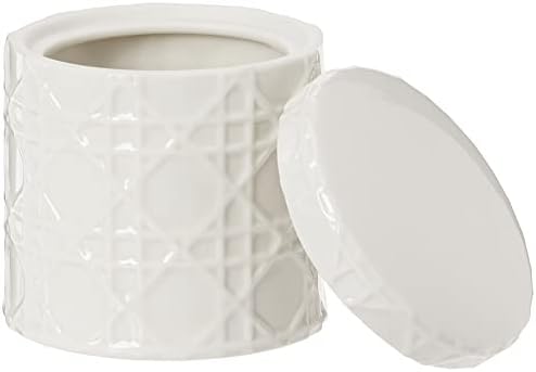 Kassatex Arn-CJ Rattan Cotton Jar, branco
