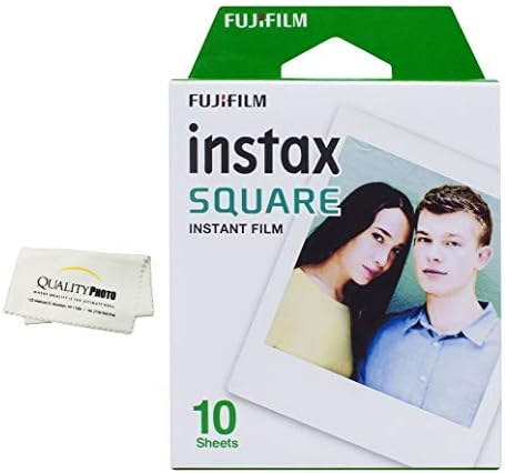 Fujifilm Instax Square Instant Film - 50 exposições + pano de microfibra fotográfico de qualidade…