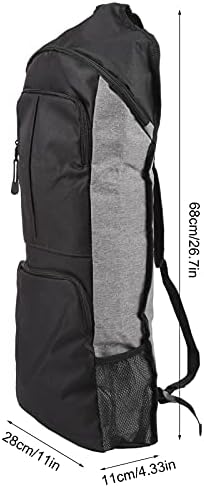 Bolsa de armazenamento de tapete de ioga syuanmuer, bolsa de bolso grande, para até 1/2 polegadas de ioga extra-espessura, bolsa