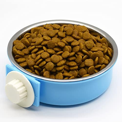 Crate Tigela de cachorro Aço inoxidável, tigelas de alimentos removíveis para cachorros para cachorros, pendurar