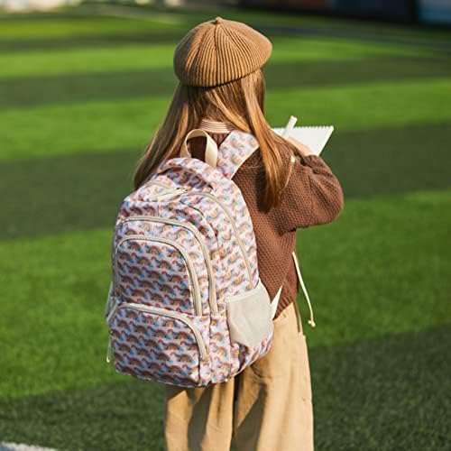 Mochila de Cluci Kids para Girls Bookbags da escola primária Girls Infantil Preschool da criança mochila Durável Rainbow