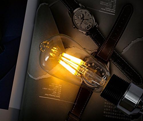 Lâmpada de LED resumível, lâmpada Edison de 6W LED, equivalente incandescente de 60 watts, lâmpada de filamento de LED vintage de