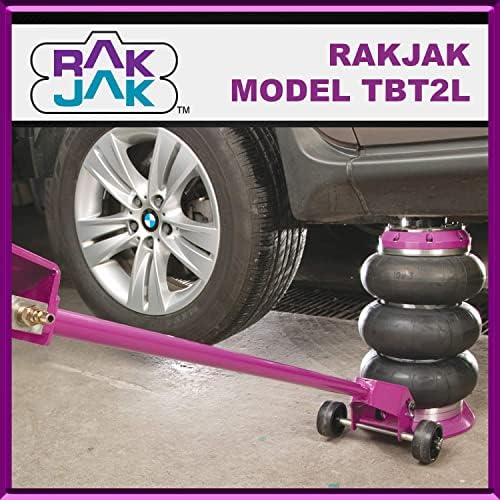 ZENDEX Tool TBT2 Rakjak Jack pneumático, bolsa tripla, 10 diâmetro, capacidade de 2 toneladas, pressão de ar de 105 psi, 6,812 altura,