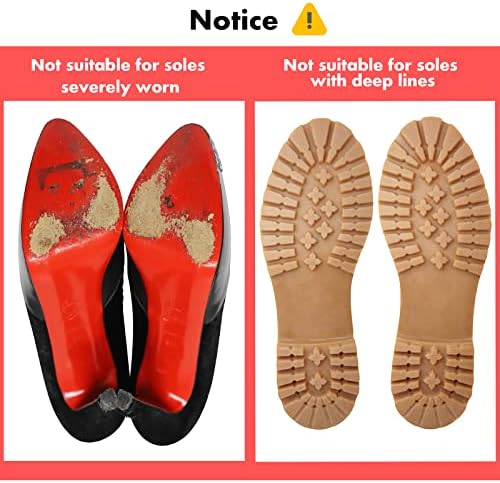 16 Pack Sole Protector para sapatos de salto alto Red Bottom Sole adesivo Cristal Clear Sole Guard Protetores Anti Slip 16 Folhas para 8 pares de sapatos Use resistente