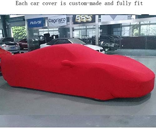Capa de carro com capa de carro compatível com a capa de pano de pano de pano ford mustang, capa de exposição interna, tampa de carro de protetor solar de protetor solar, vermelho, vermelho