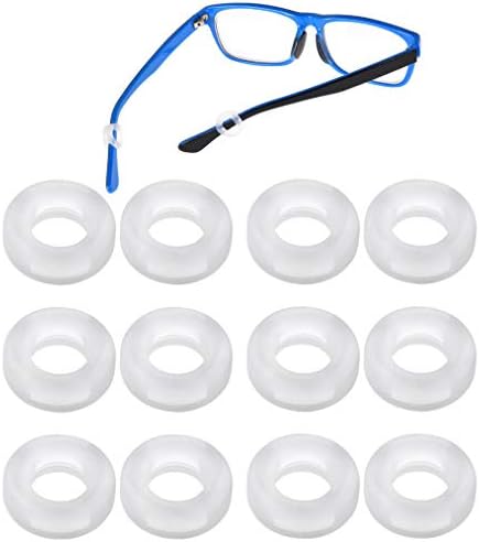 16 pares de óculos de silicone limpos pernas pernas anel anti-deslizamento Óculos da moldura de óculos agarra os óculos retenção