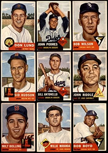 1953 Topps Baseball High Number Complete Conjunto VG