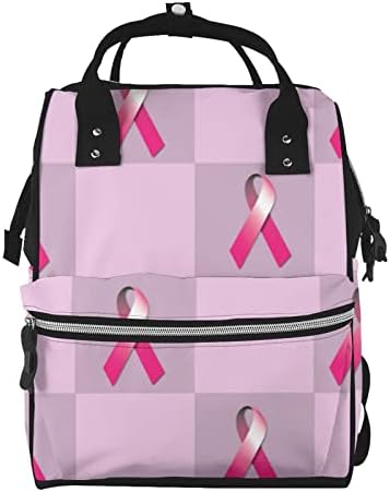 Mochilas trocas de fraldas para mamãe mamão-cancerígena-ribbon-ribbon de travessia bolsas de fraldas