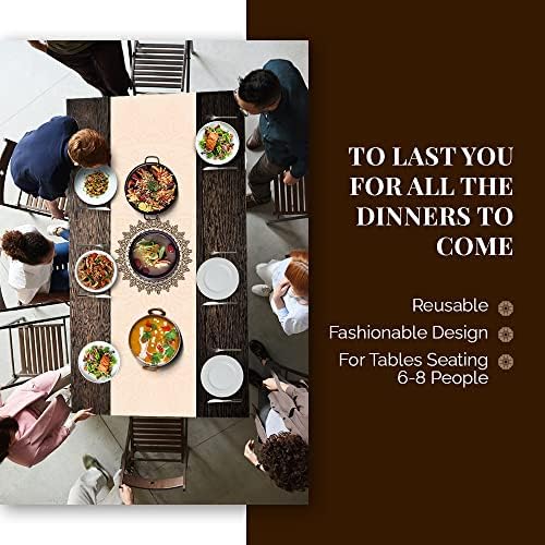Corredor de mesa para cozinha e salas de jantar-Corredor de mesa de tecido para decoração em casa-90 polegadas de comprimento