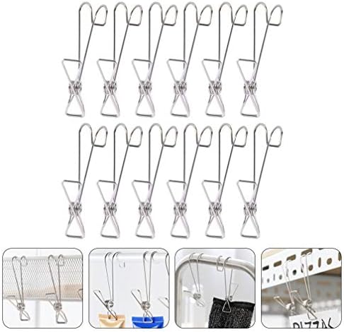 Cabide cabilock hanger 20pcs aço inoxidável clipes de roupas de metal clipes de metal clipes utilidade para lavanderia cabide