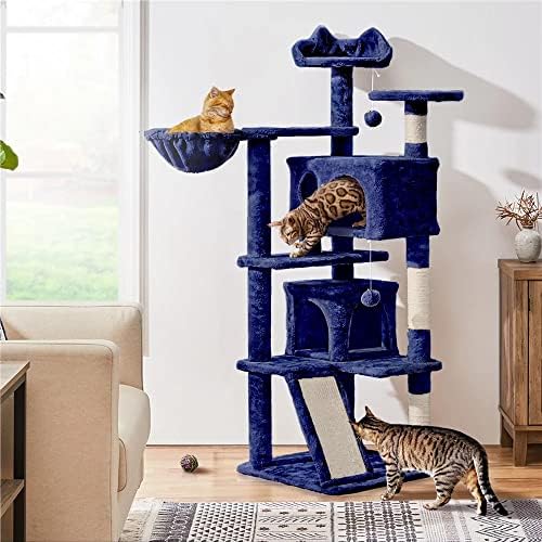 57 Double Apartment Cat Tree com Scratcher Tower