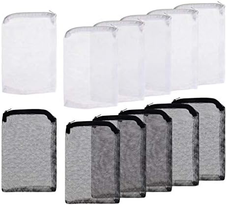 Luzen 12pcs Sacos de filtro aquário de aquário Sacos de meios de mídia de malha de peixe Bolsas de filtro de carbono Bolsa de rede