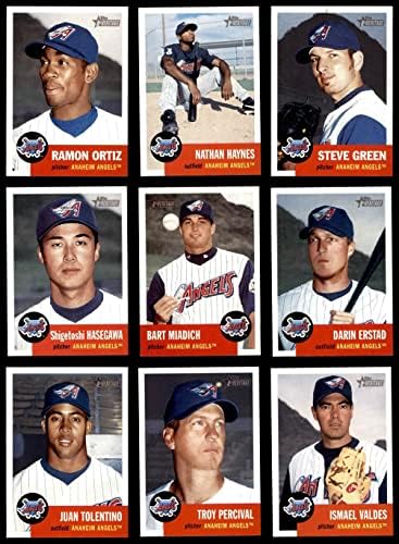2002 Topps Heritage Los Angeles Angels quase completa equipe Los Angeles Angels NM/MT Angels
