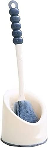 Escova de vaso sanitário e conjunto de suporte, pincel de vaso sanitário, alça longa pincel de limpeza de borracha de borracha