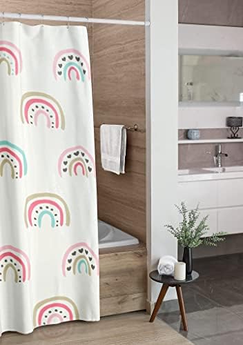 Cortina de chuveiro arco -íris scarjamfam 72 x 72/fácil de limpar a cortina de chuveiro boho/cortina de chuveiro lavável Decoração