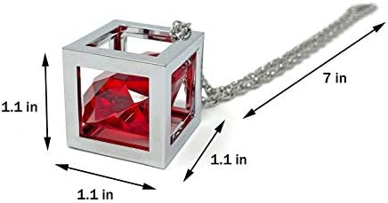 Red Diamond Cube Crystal Car Charms de espelho de vista traseira, acessórios para carros Bling, ornamento pendurado com apanhador de sol com corrente, charme de carro e ornamento de decoração de casa