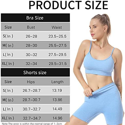 Women Seamless Yoga Set 2 peças BRA SPORT Sport com shorts de cintura alta tracksuit de roupa de legging.jninth