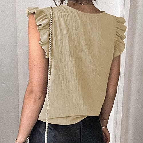 Mulheres agitadas de blusa básica de tops para meninas sem mangas vneck spandex brunch no outono de etono 2023 roupas mx