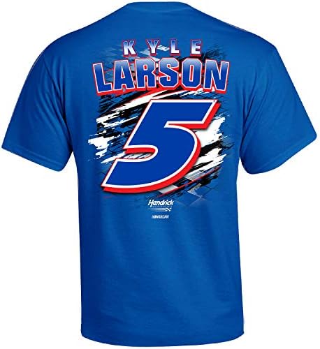 NASCAR KYLE LARSON 5 Hendrick Cars.com Blue Men's Cotton T-Shirt
