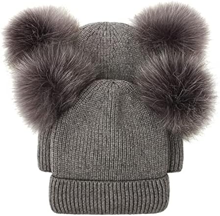 BDDVIQNN Mulheres malha chapéus de gorro desleixado com orelhas Cabo de cabeceira de inverno chapéu fofo malha