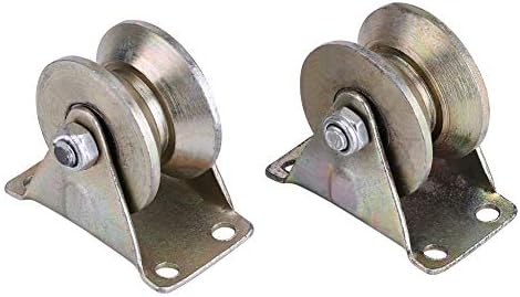 2pcs 2 V Groove Wheel Pesava lançador rígido com suporte, capacidade de carregamento 660 libras para pista invertida,