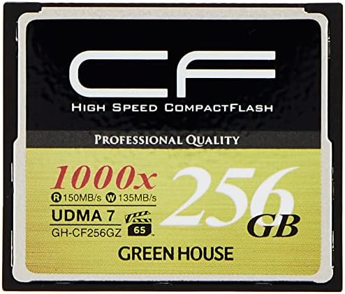 Greenhouse GH-CF256GZ CF CARD, UDMA7 Compatível, Flash compacto de alta velocidade