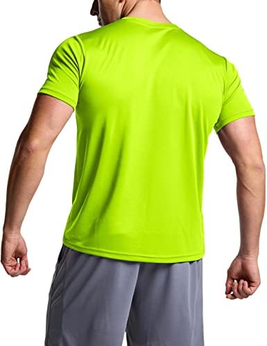 Athlio 2, 3 ou 5 Pack Men's Workout Circhas, Proteção ao Sol Camisetas Athleticas Rápidas, Camisetas de Ginásio de Manga