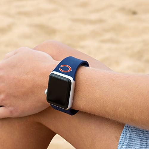 Time de jogo Chicago Bears Silicone Sport Watch Band compatível com Apple Watch
