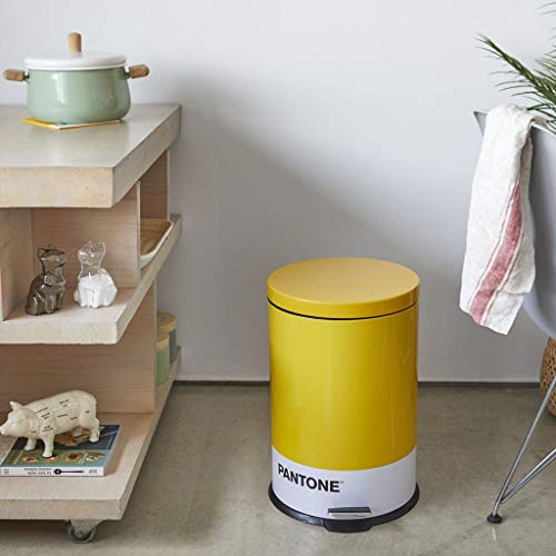 Balvi lixo lata pantone amarelo cor 20l Capacidade de caçamba para cozinha, quarto ou escritório com pedal