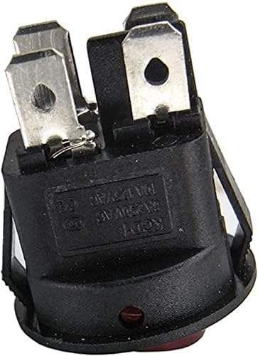 Interruptor do balancim 20pcs 50pcs kcd1 spst 224n 23mm 4 pino 250V 6A interruptor de barco redondo Snap-in no interruptor