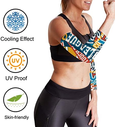 Mulheres UV Sun Protection Arm Mangas, mangas de resfriamento Escudo de capa de braço para homens ciclismo de caminhada rótulos