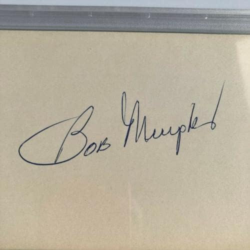 Bob Murphy assinou 1969 no New York Mets Shea Stadium Postcard PSA DNA