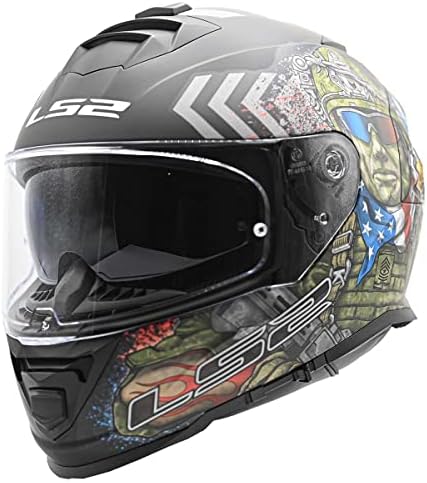 Capacetes LS2 Assault Face Face Motorcycle Helmet com Sunshield