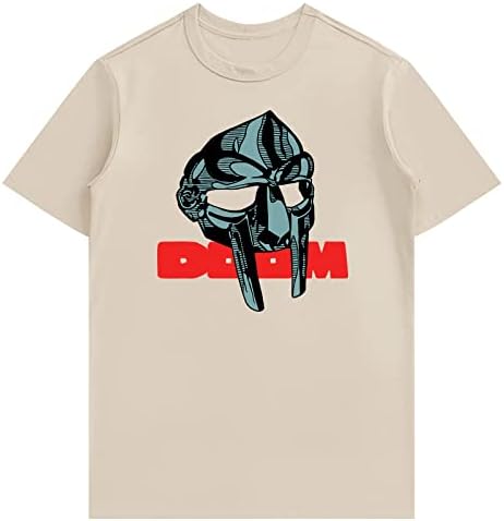 MF Shirt Doom para homens Mulheres clássicas de manga curta clássica camiseta de hip-hop de algodão macio fshion